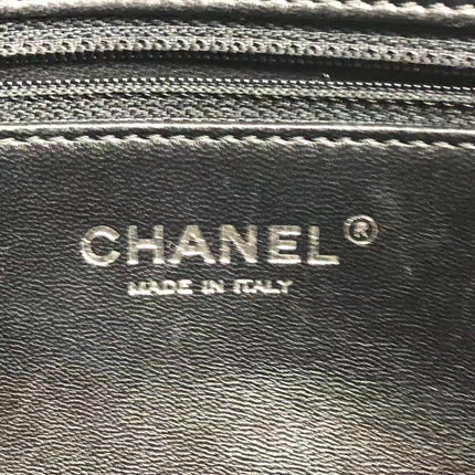 Chanel Medium Flap Bag Shearling and Leather Pop Art N.5 Silver Hardware