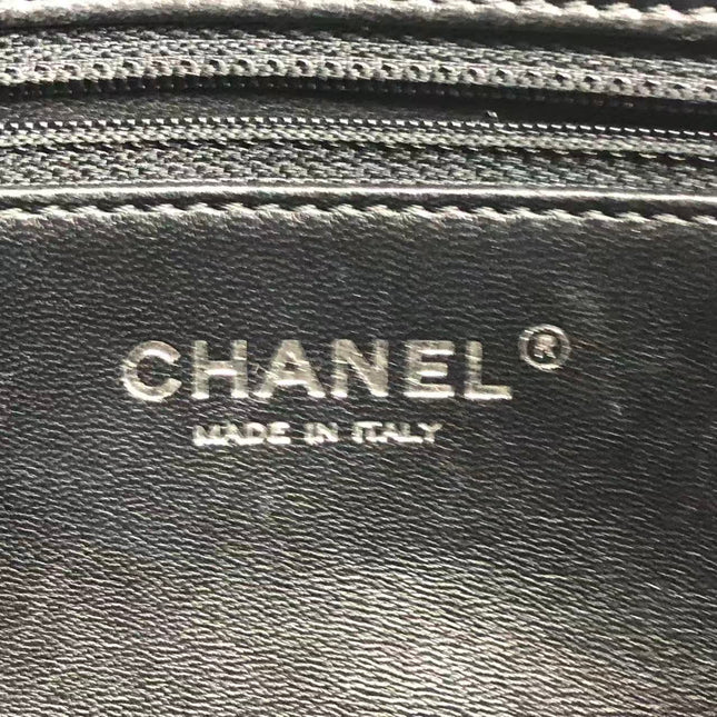 Chanel Medium Flap Bag Shearling and Leather Pop Art N.5 Silver Hardware