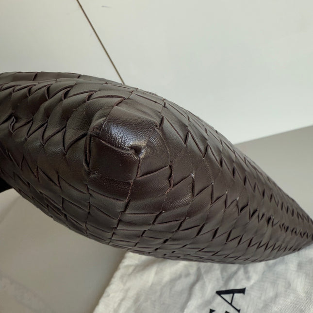 Bottega Veneta Hop Hobo Small Medium Leather Chocolate Brown