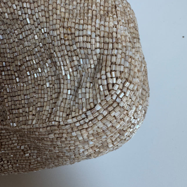 Fendi Baguette Vintage Shoulder bag with Glitter Beige Beads