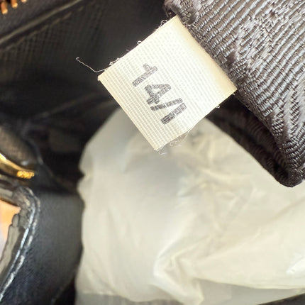 Prada Galleria Saffiano Leather Small Black Handbag with Strap