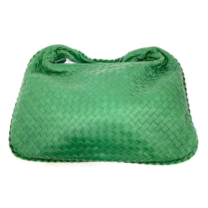 Bottega Veneta Veneta Hobo Dark Green Lambskin Leather 40cm