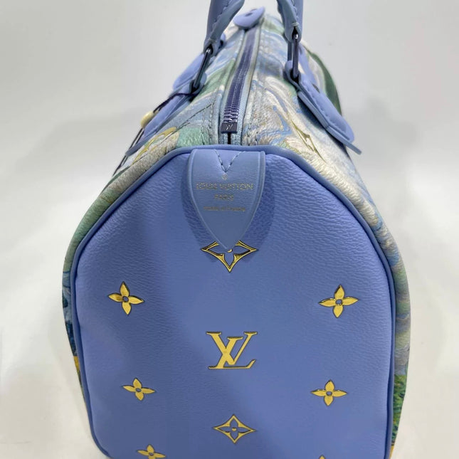 Louis Vuitton x Jeff Koons Speedy 30 Van Gogh Top Handle Bag