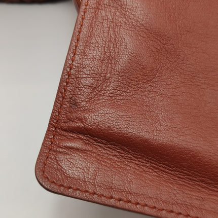 Bottega Veneta Cabat Large Intreccio Leather Tote Bag Brick Red 41cm