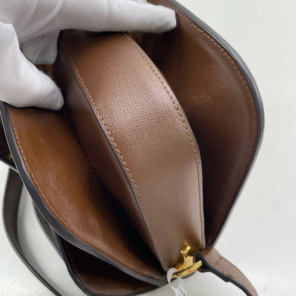 Gucci 1955 Horsebit Shoulder Bag Caramel Brown Small Leather