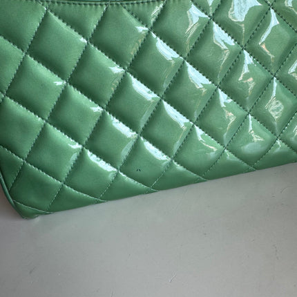 Sold Chanel Envelope Clutch with Chains 2013 Shoulder Bag Apple Green Patent Leather