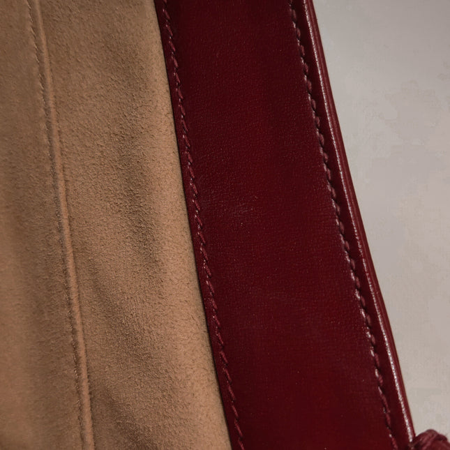 Gucci Jackie 1961 Red Burgundy Leather Bag Small Shoulder Bag