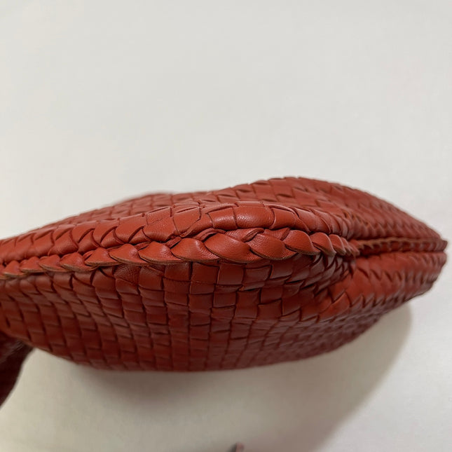 Bottega Veneta Veneta Hobo Medium Brick Red Intrecciato Leather Bag 47cm