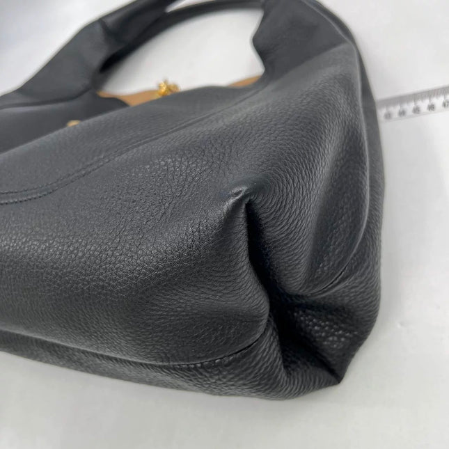 Gucci Softbit Maxi Shoulder Bag Black Calfskin Leather