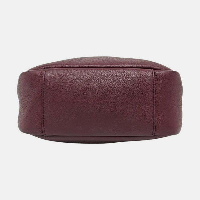 Yves Saint Laurent YSL Le 5 A 7 Hobo Small Burgundy Calfskin Shoulder Bag