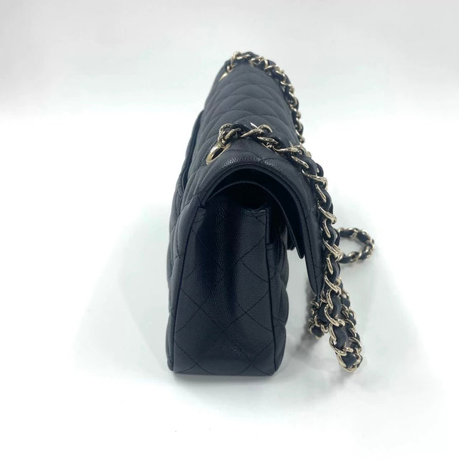 Chanel Classic Flap Small Navy Caviar Leather Gold Hardware, 2021