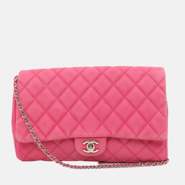 Chanel Envelope Clutch with Chains Pink Caviar Leather, 2013-2014-Luxbags