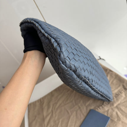 Sold Bottega Veneta Hobo Bag Lambskin leather Greyish Misty Blue Medium 40cm