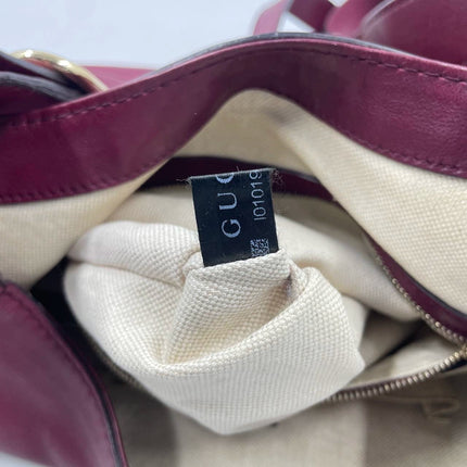 Sold Gucci Jackie 1961 Soft Medium Leather Bag Burgundy Red