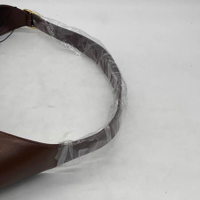 Gucci Jackie 1961 Large Brown Leather and Monogram Web with Long Strap