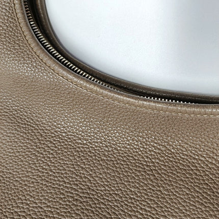 Hermes Gao Étoupe Dark Grey Clemence Leather Hobo Shoulder Bag 2008