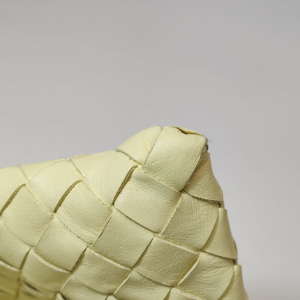 Bottega Veneta Hop Large Leather Pale Cream Yellow Hobo Bag