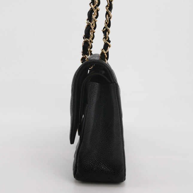 Chanel Classic Flap Medium 2015 Black Caviar Leather Gold Hardware