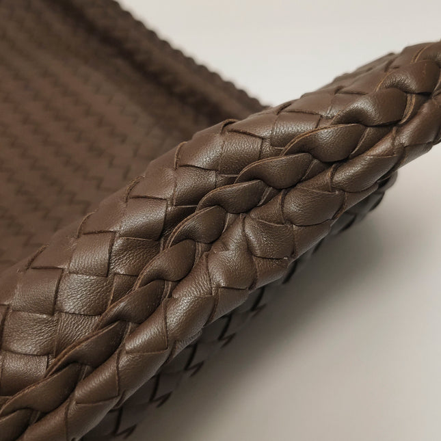 Bottega Veneta Veneta Hobo Maxi Dark Brown Lambskin Leather 53cm