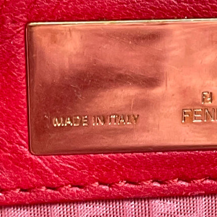 Fendi Baguette 1997 Re-edition 3D Embossed Red Leather Shoulder bag