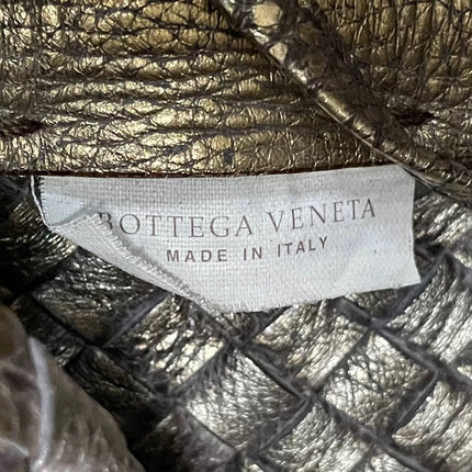 Bottega Veneta Cabat Large Intreccio Deerskin Leather Tote Bag Gold