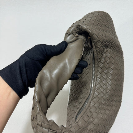 Sold Bottega Veneta Hobo Bag Lambskin leather Grey Medium 40cm