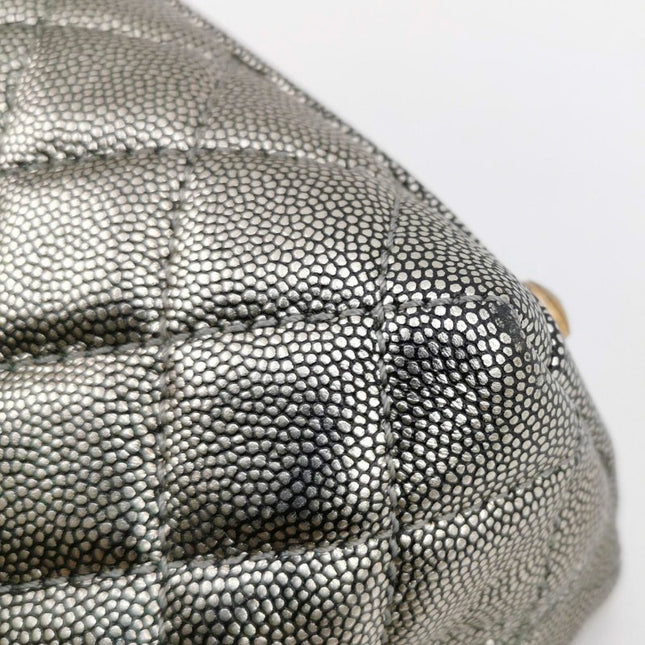 Chanel Coco Handle Small Metallic Caviar Leather Gold Hardware, 2019