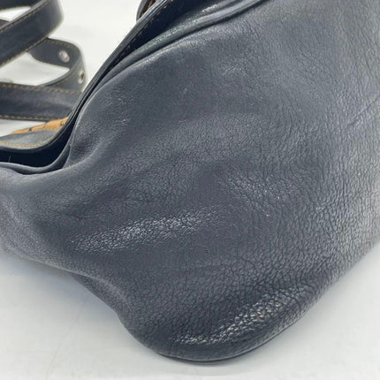 Dior Vintage Gaucho Mini Black Leather Crossbody Bag