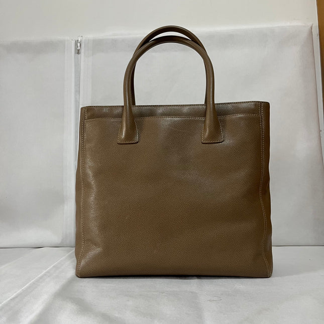 Chanel Cerf Executive Tall Brown Leather Handbag 30cm