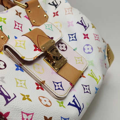 Louis Vuitton x Takashi Murakami Speedy 30 Lock White Multicolor