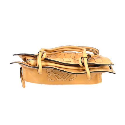 Loewe Anagram Love Logo Shopper Tote Camel Beige Medium 33cm