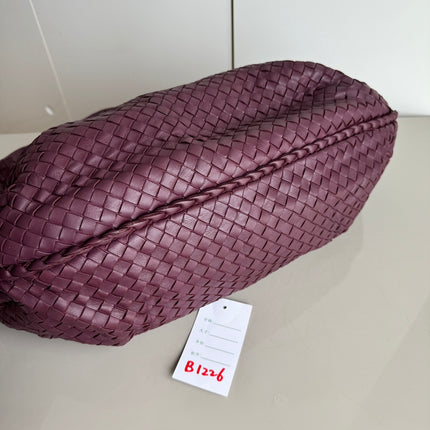 Sold Bottega Veneta Belly Hobo Intrecciato Burgundy Large 50cm