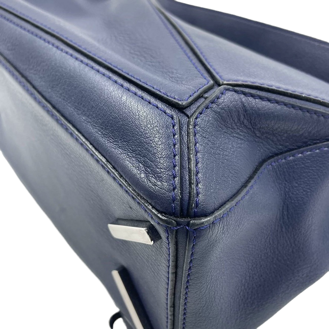 Sold Loewe Puzzle Crossbody Bag Small Navy Leather