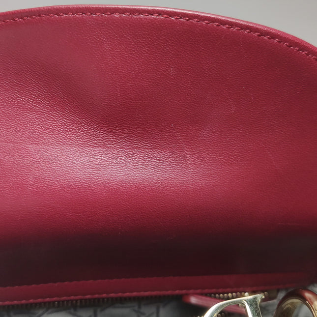 Lady Dior Small My Abcdior Burgundy Lambskin Cannage Leather Gold Hardware 2017