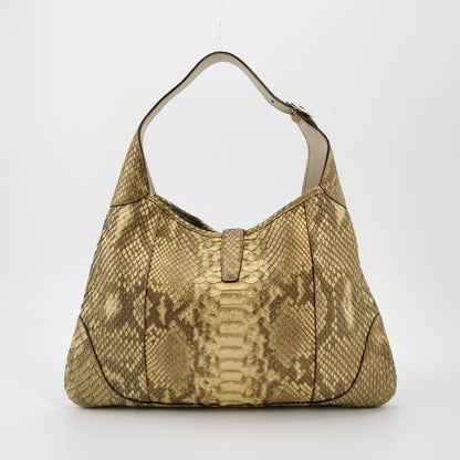 Gucci Jackie Vintage Camel Python Leather Rare