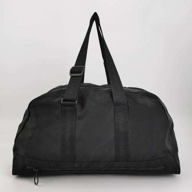 Chanel Travel Line Boston /Bowling Bag Maxi Black Fabric 2003-2003