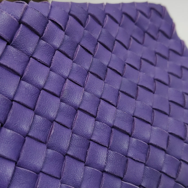 Bottega Veneta Cabat Large Intreccio Leather Tote Bag Purple with Pouch 40cm