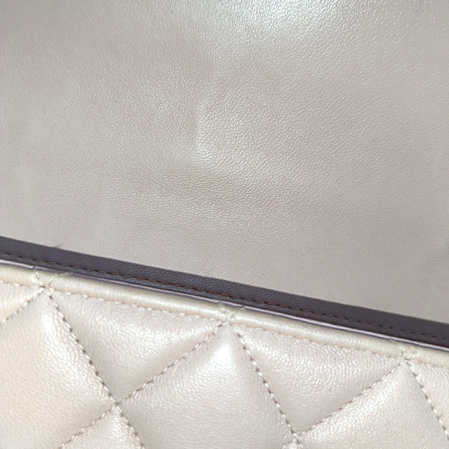 Chanel Vintage Top Handle Trendy CC Kelly Flap Bag Pink Cannage Lambskin Leather 24k Gold Plated Hardware