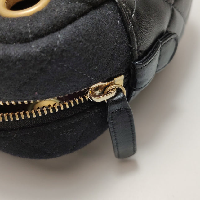 Chanel Métiers d'Art Paris-Hamburg 2018 Wool Nautical Charms Camera Bag Dark Navy