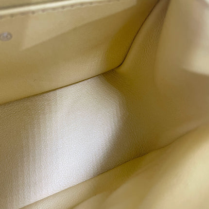 Chanel Classic Flap Mini Square Yellow Patent Lambskin Crossbody Bag 2014