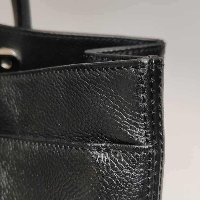 Chanel Cerf Executive East West Black Caviar Leather Handbag