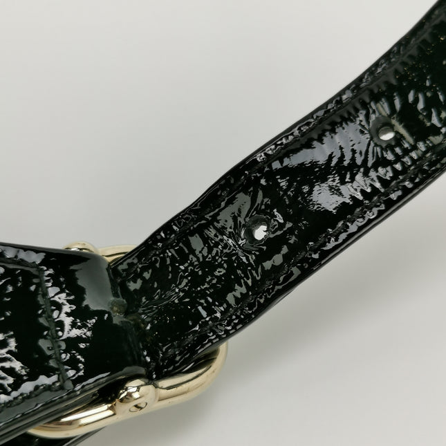 Gucci Jackie 1961 Small Black Patent Leather Shoulder Bag S24