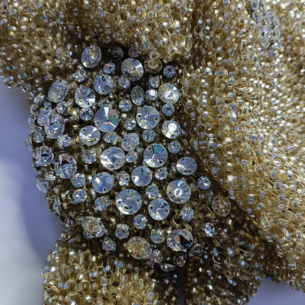 Anteprima Hello Kitty Gold Crystal 3D Wire Handbag