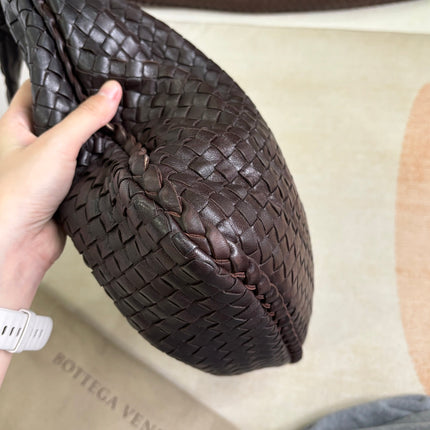 Bottega Veneta Veneta Hobo Dark Chocolate Brown Intreciatto Leather Bag Large 47cm