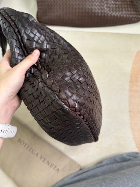 Bottega Veneta Veneta Hobo Dark Chocolate Brown Intreciatto Leather Bag Large 47cm