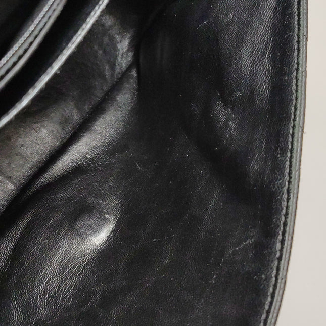 Chanel Classic Flap Jumbo Black Caviar Leather Single Flap 24k Gold Hardware 2008