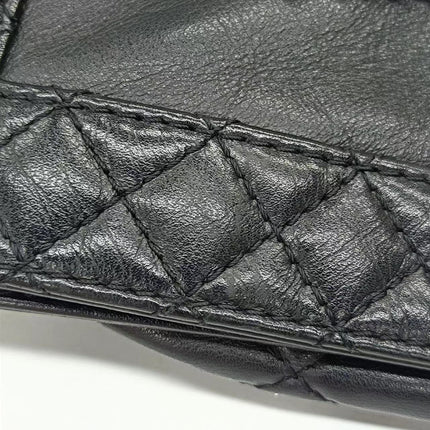 Chanel Enchained Boy Bag 2012 Black Leather Medium Flap Bag