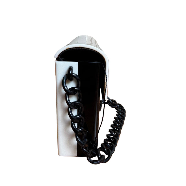 Chanel Acrylic Flap Small Two-tone Black and White Shoulder Bag