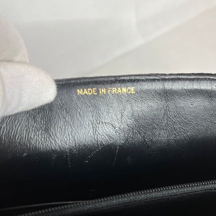 Chanel Classic Flap Maxi Black Velvet Leather Giant Gold CC Logo