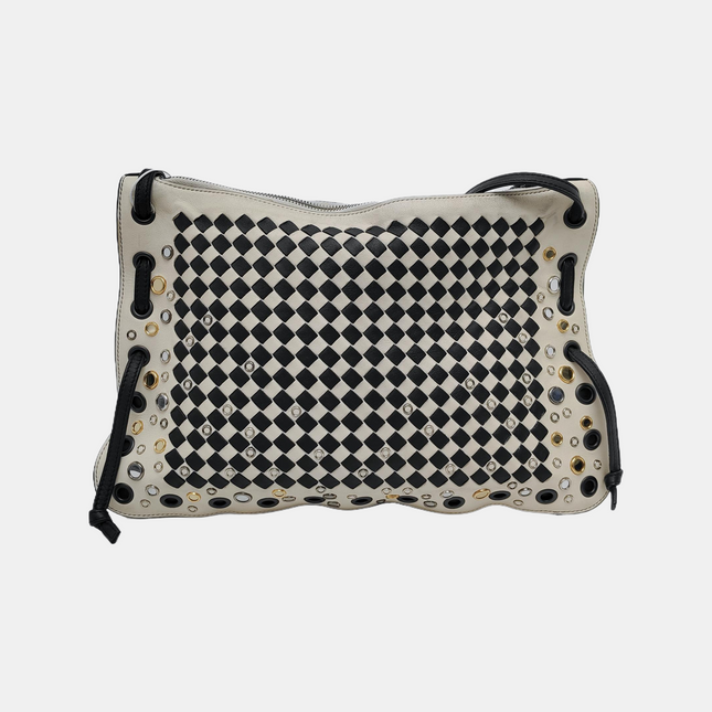 Bottega Veneta Intrecciato Check Palio Crossbody Bag 2018